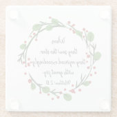 Dessous-de-verre En Verre Écriture inspirée de Noël chrétien (Dos)