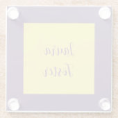 Dessous-de-verre En Verre Écriture manuscrite Nom élégant Indigo et couleur  (Dos)