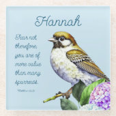 Dessous-de-verre En Verre Écriture Matthieu 10:31 (Devant)