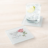 Dessous-de-verre En Verre Écriture Soyez toujours et Sachez que je suis Dieu (Incliné)