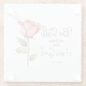 Dessous-de-verre En Verre Écriture Soyez toujours et Sachez que je suis Dieu (Dos)