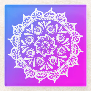 Dessous-de-verre En Verre Edition spéciale Brosya Mandala