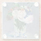 Dessous-de-verre En Verre Edouard Manet - Fleurs dans un Vase de Cristal (Dos)