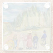 Dessous-de-verre En Verre Edvard Munch - La forêt Fairytale (Dos)