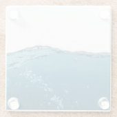 Dessous-de-verre En Verre Effacer la vague bleue (Dos)
