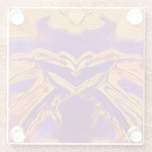 Dessous-de-verre En Verre Effet papillon (Dos)