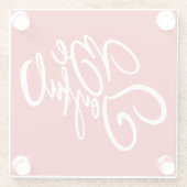 Dessous-de-verre En Verre Elégant Be Joyful Holiday Design (Dos)