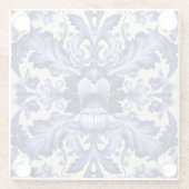 Dessous-de-verre En Verre Élégant Chic Delware Blue Flower (Dos)