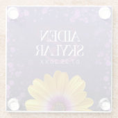 Dessous-de-verre En Verre Elegant Golden Daisy (Dos)