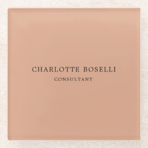 Dessous-de-verre En Verre Élégant minimaliste professionnel classique