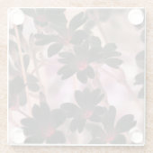 Dessous-de-verre En Verre Elegant Monogram Purple Flowers (Dos)