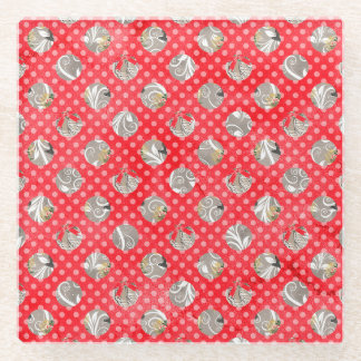 Dessous-de-verre En Verre Élégant Motif de Noël