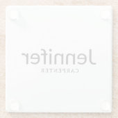 Dessous-de-verre En Verre Élégant professionnel minimaliste moderne ajouter (Dos)