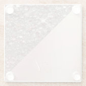 Dessous-de-verre En Verre Elegant Rose Gold Monogram (Dos)