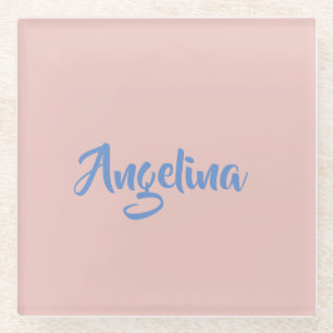 Dessous-de-verre En Verre Élégant stylé tendance unique écriture manuscrite