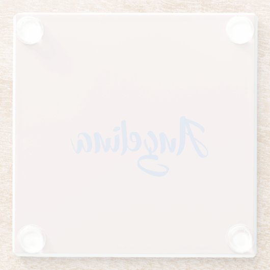 Dessous-de-verre En Verre Élégant stylé tendance unique écriture manuscrite (Dos)