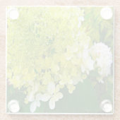 Dessous-de-verre En Verre Élégante Chartreuse Vert Limelight Hydrangea (Dos)