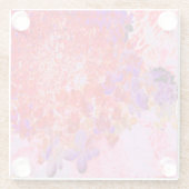 Dessous-de-verre En Verre Élégante Hydrangée violette et orange Limelight (Dos)