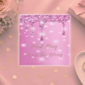 Dessous-de-verre En Verre Élégante Parties scintillant rose chaud Bacheloret