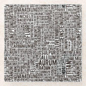 Dessous-de-verre En Verre Éléments chimiques (Devant)