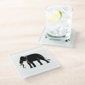 Dessous-de-verre En Verre Éléphant de Siamese (Incliné)