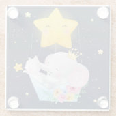 Dessous-de-verre En Verre Éléphant Et Chaton (Dos)