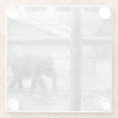 Dessous-de-verre En Verre éléphant pixélisé (Dos)