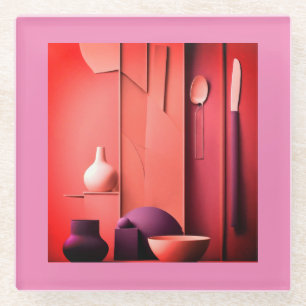 Dessous-de-verre En Verre Elevez votre table Paramètre avec dessous de verre