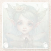 Dessous-de-verre En Verre Elfe et libellule 6 (Dos)