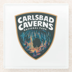 Dessous-de-verre En Verre Emblème de la beauté des cavernes Carlsbad