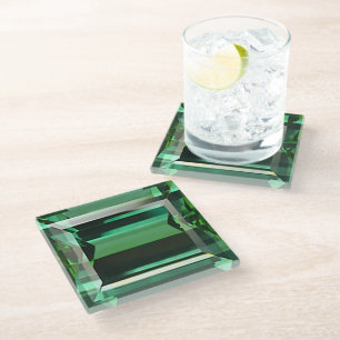 Dessous-de-verre En Verre Émeraude 3