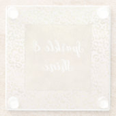 Dessous-de-verre En Verre Empreinte de léopard étincelant rose or Glitz (Dos)