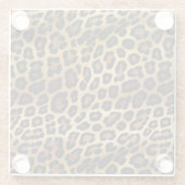 Dessous-de-verre En Verre Empreinte de léopard noir Brown or (Dos)