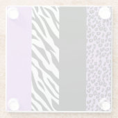 Dessous-de-verre En Verre Empreinte de léopard, Zebra Print, Poster de anima (Dos)