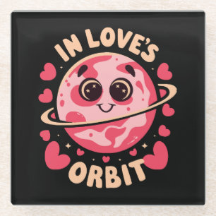 Dessous-de-verre En Verre En orbite amoureuse