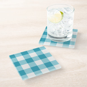 Dessous-de-verre En Verre en vichy Motif