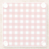 Dessous-de-verre En Verre En vichy rouge (Dos)