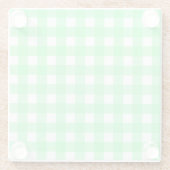 Dessous-de-verre En Verre En vichy verte (Dos)