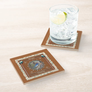 Dessous-de-verre En Verre Énergie de ténacité du geai bleu