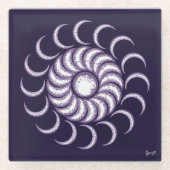 Dessous-de-verre En Verre Enfant de la lune violette (Devant)