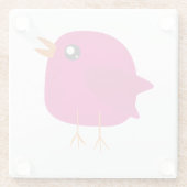 Dessous-de-verre En Verre Enfants mignonette birdy (Dos)