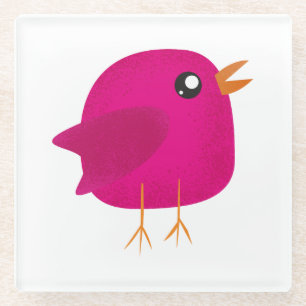 Dessous-de-verre En Verre Enfants oiseau mignon