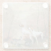 Dessous-de-verre En Verre English Pointer chasse les faisans (Dos)