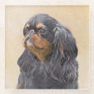 Dessous-de-verre En Verre English Toy Spaniel Peinture Animal Art original