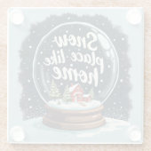 Dessous-de-verre En Verre Enneigement comme maison vacances Citation (Dos)