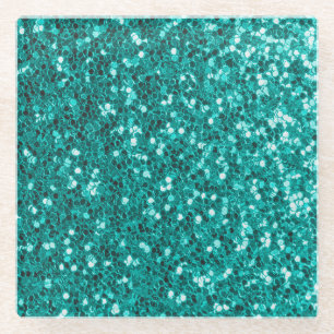 Dessous-de-verre En Verre Épercées turquoise : Bright Close Up Foundation