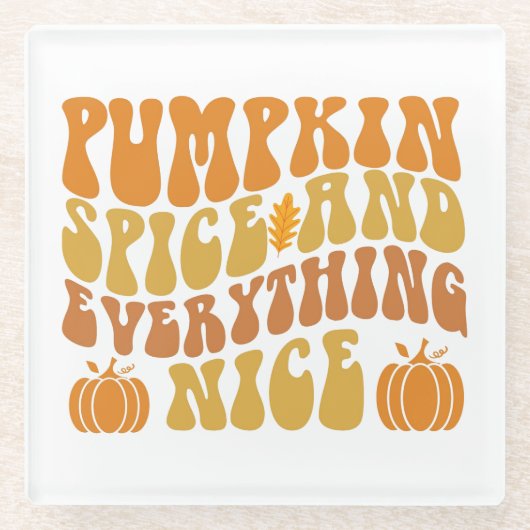 Dessous-de-verre En Verre Épices citrouilles Et Tout Bien (Devant)