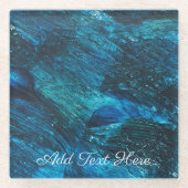 Dessous-de-verre En Verre Épingle de peinture turquoise (Devant)