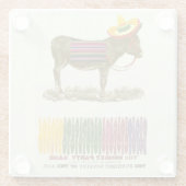 Dessous-de-verre En Verre Éplucher la queue sur l'âne (Dos)