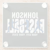 Dessous-de-verre En Verre Équipe de baseball AJOUTER NOM Champion Joueur de  (Dos)